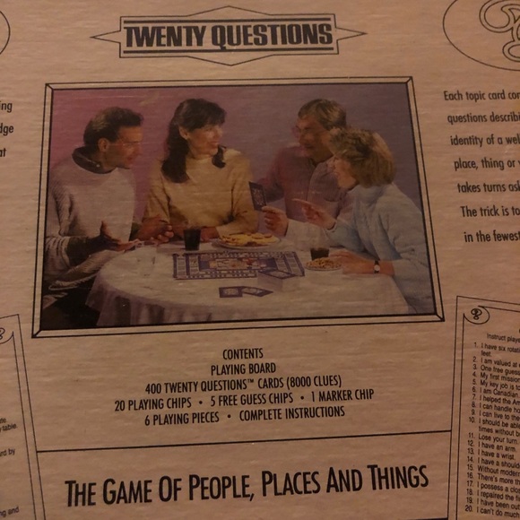 Vintage 1987 Twenty Questions Game - Picture 4 of 14